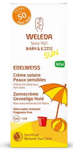 Weleda Edelweiss crème solaire bébé & kids SPF50 50ml